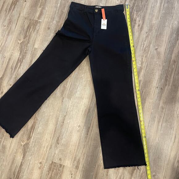 NWT Marine Layer Women’s Raw Edge Bridget Back Pocket Pants Faded Black Size 10 - Picture 6 of 10